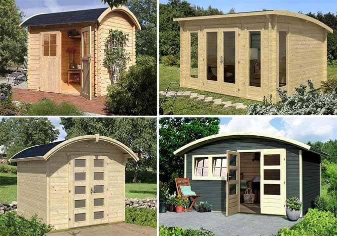 Gartenhäuser mit Tonnendach Die ausgefallene Dachform