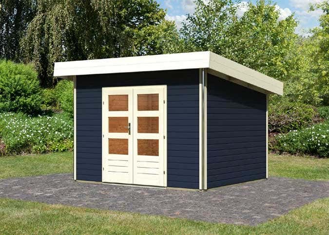 Ein Pultdach Gartenhaus von Karibu