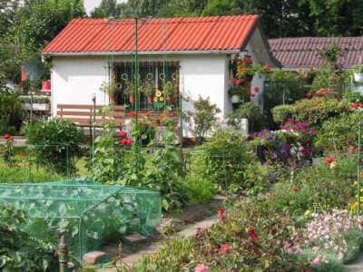 Kleingarten_Garten mit Haus