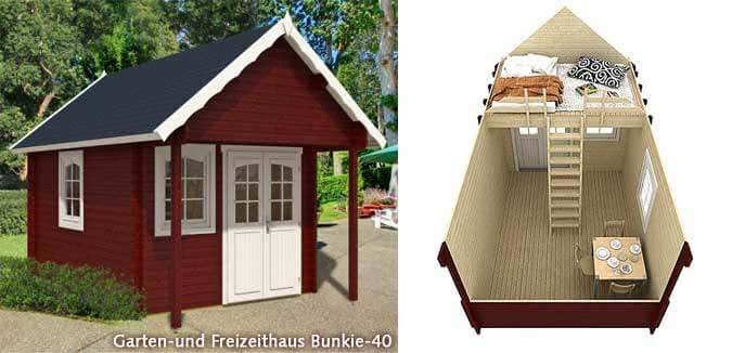 Gartenhaus Bunkie mit Schlafboden