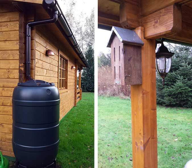 Ein Gartenhaus als Partyhaus - mit Billardtisch und Theke