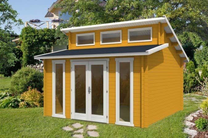 Gartenhäuser in Gelb für ein sommerliches Lebensgefühl