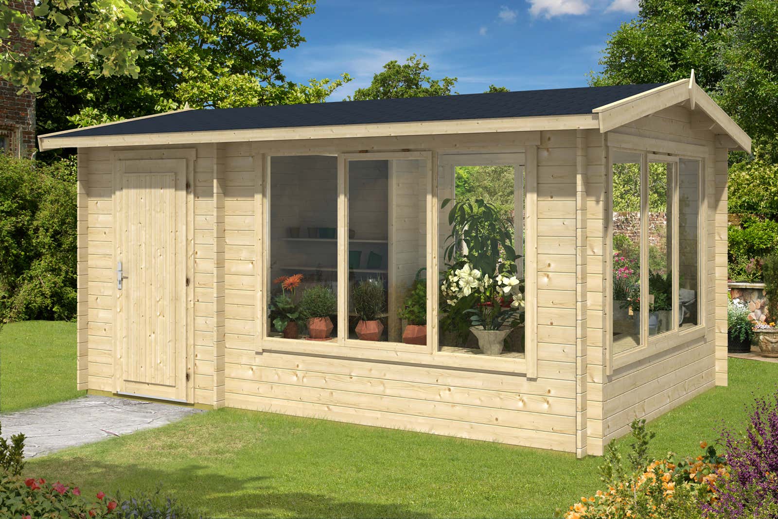 Gartenhaus kombiniert Gewächshaus, Carport oder Sauna?