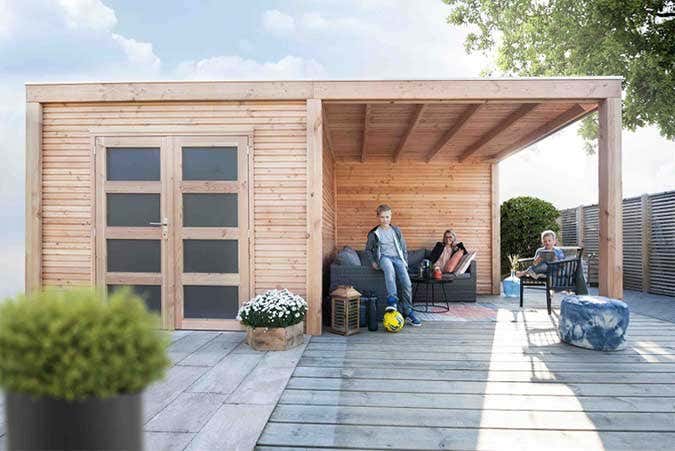 Ein Gartenhaus aus Douglasie robust und außergewöhnlich