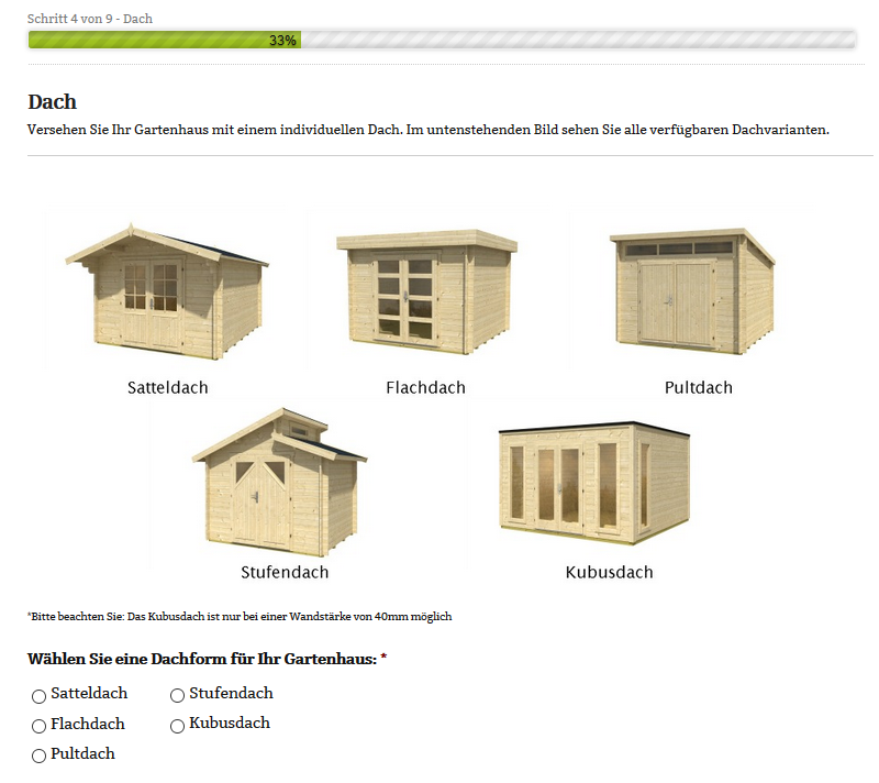 Daecher fuer Gartenhaeuser