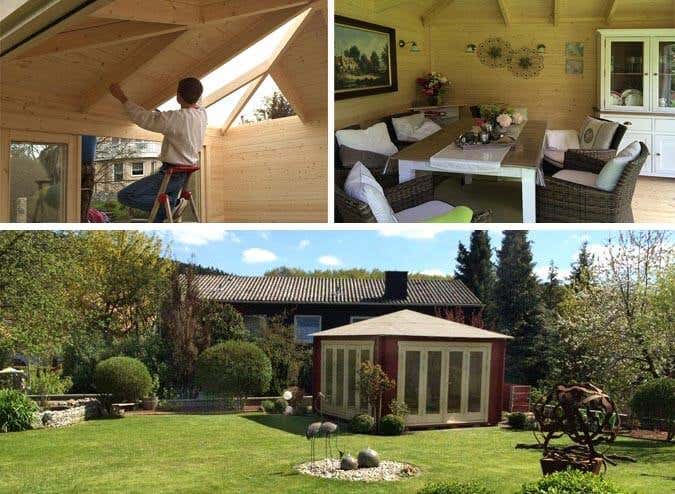 Ein Gartenhaus Mit Weitem Ausblick Sunshine 40 Wird Aufgebaut