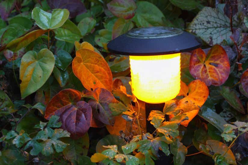 Solarlampe im Garten