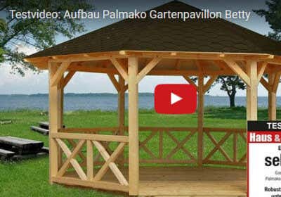 Gartenpavillon Betty – Aufbauvideo und Bewertung