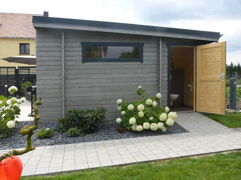 Aufbau Gartenhaus Java Harmonie In Grau Weiss