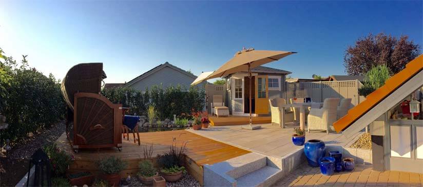 gartenhaus-strandkorb-terrasse - GartenHaus Magazin