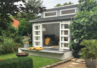 Gartenhaus mit Dopppel-Pultdach: Vinea-40 wird aufgebaut