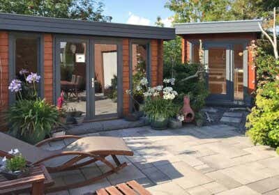 Sauna und Gartenhaus: ein Duo-Ensemble in einer tollen Gartenlandschaft Saunahaus Lupoa und Gartenhaus Madeira-44