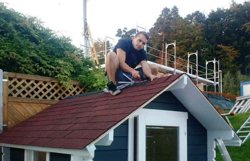 Dachdeckung mit Bitumenschindeln