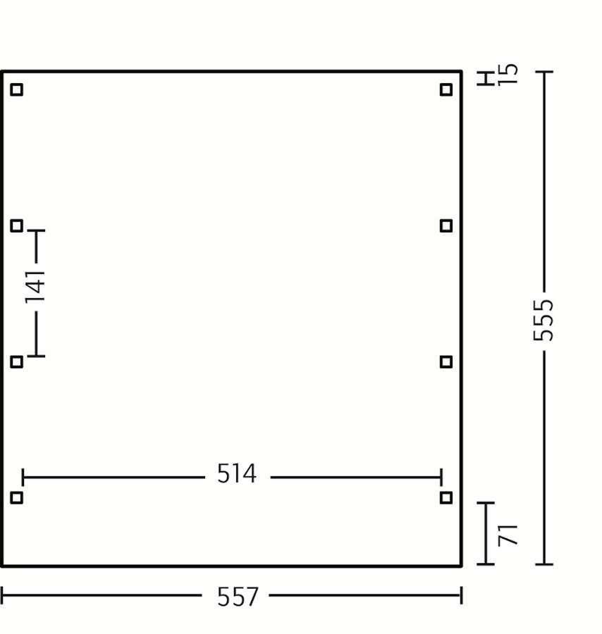 Carport Friesland 557 x 555 cm + EPDM-Folie Carport Friesland 557 x 555 cm + EPDM-Folie