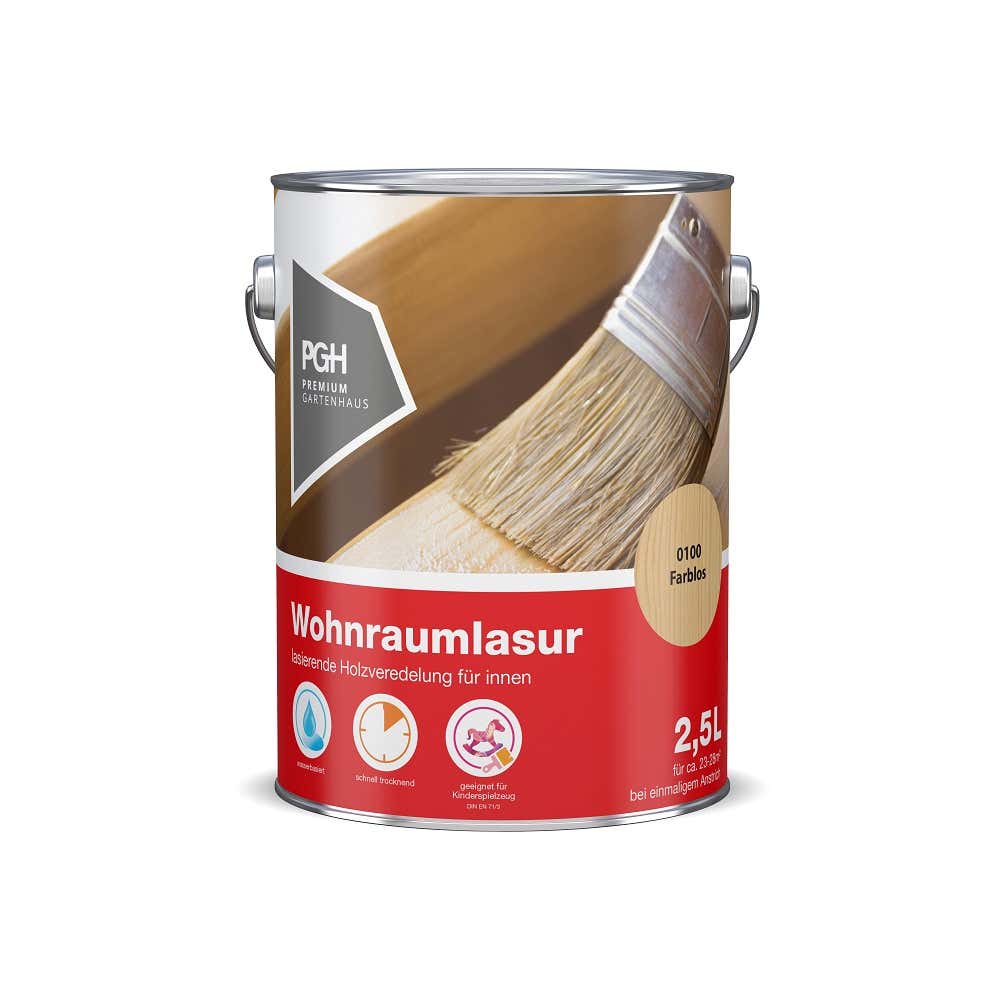 PGH Premium Gartenhaus Wohnraumlasur - VOC-Gewicht:0,082
