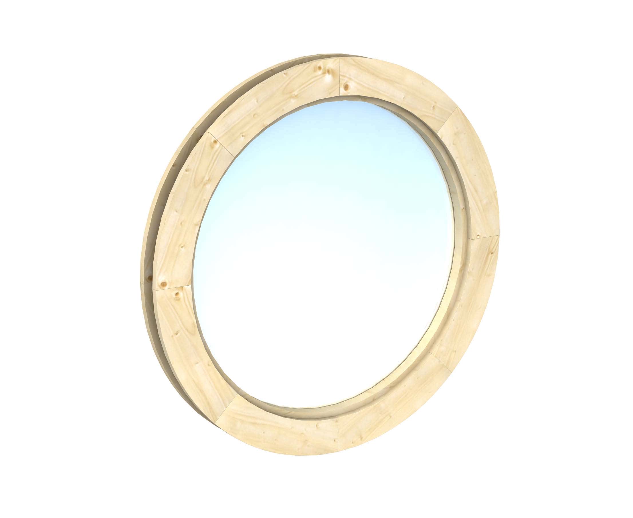 Modernes Rundfenster für 40mm Wandstärke - normales Glas ISO