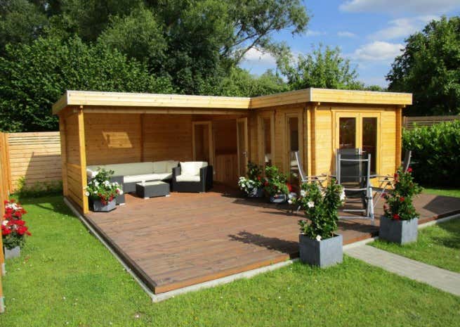 Kundenbild: Flachdach Gartenhaus Modell Quinta ISO