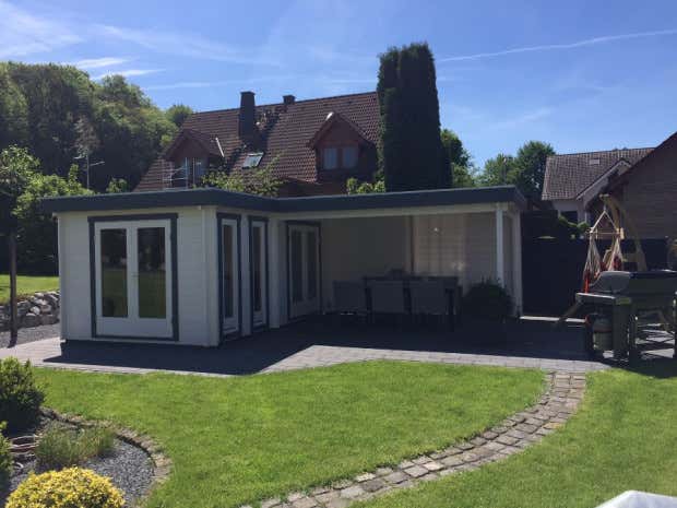 Kundenbild: Flachdach Gartenhaus Modell Quinta ISO