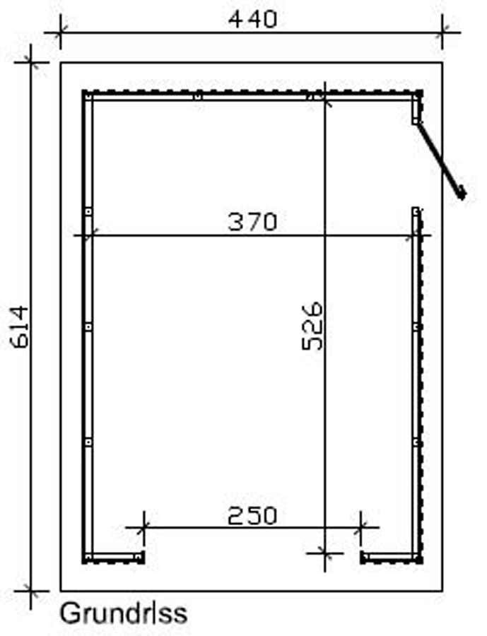 Holzgarage Falun 1 mit Dachlattung Holzgarage Falun 1 mit Dachlattung