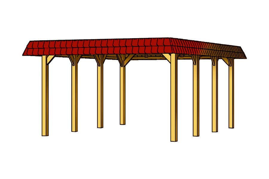 Carport Spreewald 345 x 589 cm Carport Spreewald 345 x 589 cm