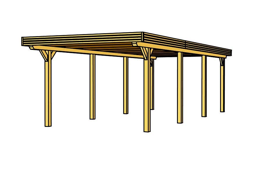 Carport Spessart 355 x 846 cm Carport Spessart 355 x 846 cm