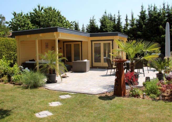Kundenbild: Flachdach Gartenhaus Modell Quinta ISO
