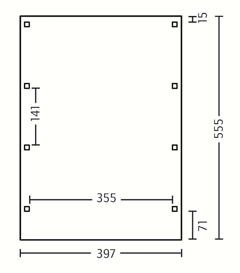 Carport Friesland 397 x 555 cm + Aluminiumdachplatten Carport Friesland 397 x 555 cm + Aluminiumdachplatten