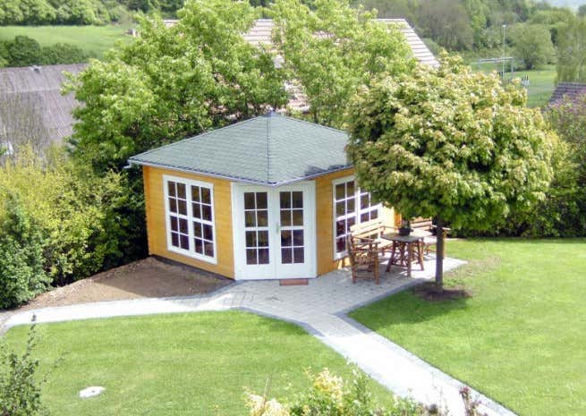 Kundenbild: 5-Eck Gartenhaus Modell Victoria C 40