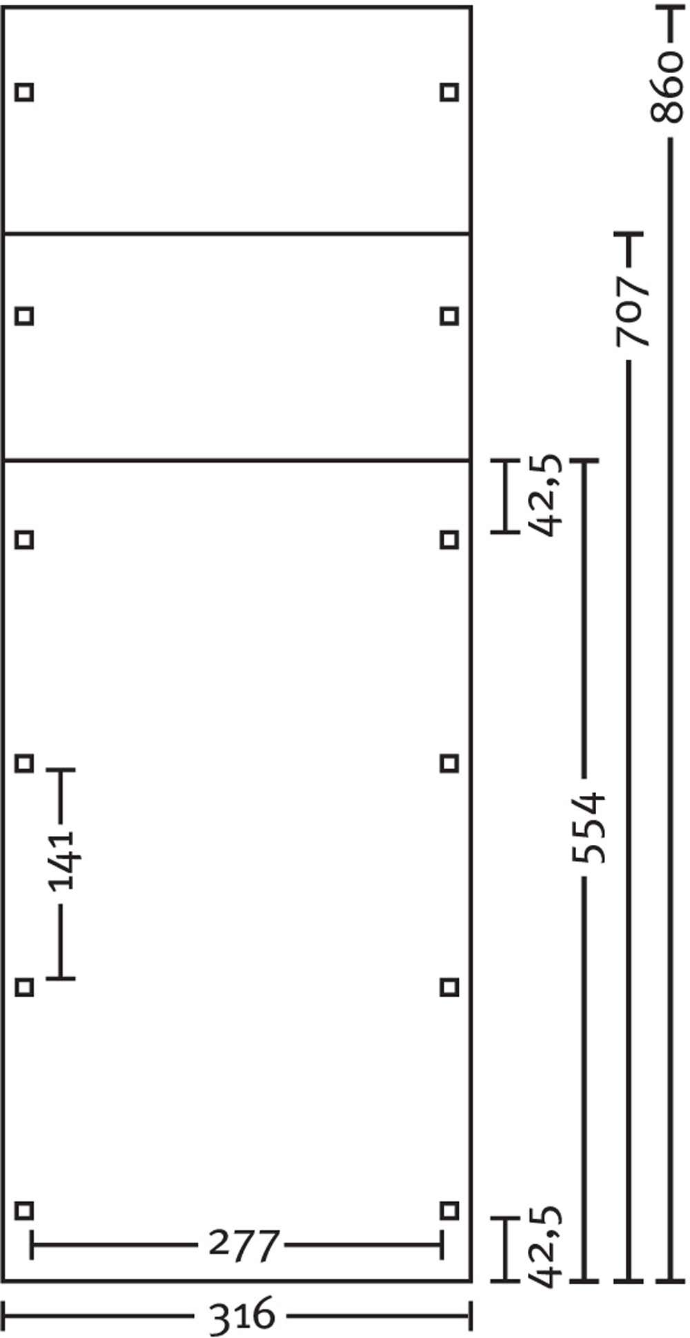 Carport Holstein 316 x 860 cm Carport Holstein 316 x 860 cm