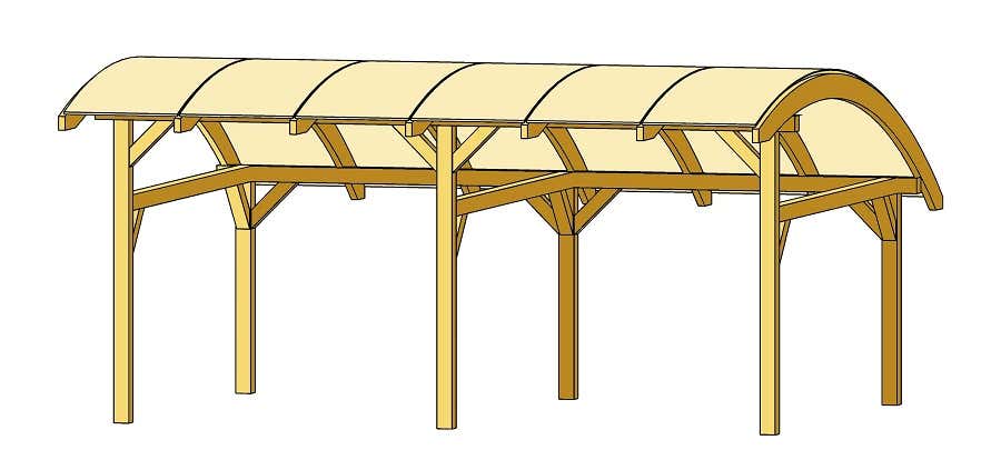 Doppelcarport Schwaben 648 x 630 cm Doppelcarport Schwaben 648 x 630 cm