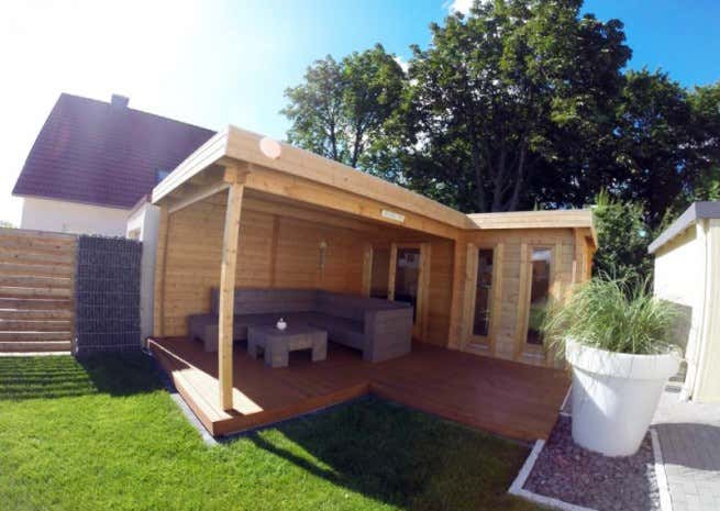 Kundenbild: Flachdach Gartenhaus Modell Quinta ISO