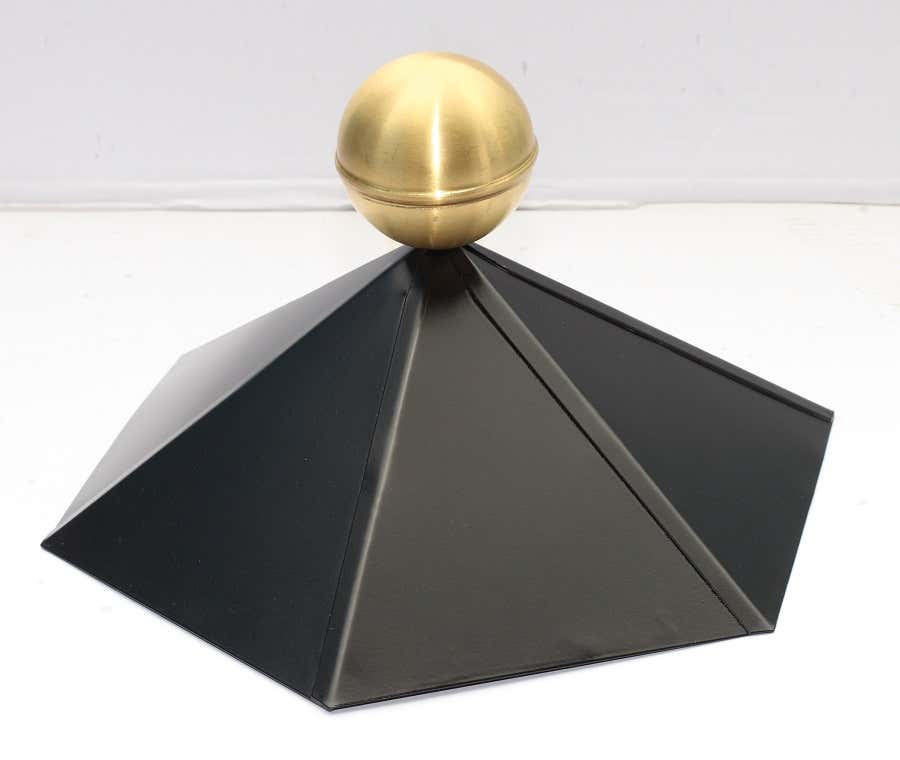 6-Eck Dachhaube mit Kugel