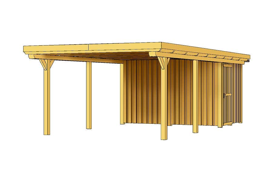 Carport Emsland 404 x 846 cm mit Abstellraum Carport Emsland 404 x 846 cm mit Abstellraum
