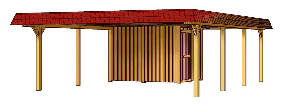 Carport Wendland 630 X 879 Cm Mit Abstellraum