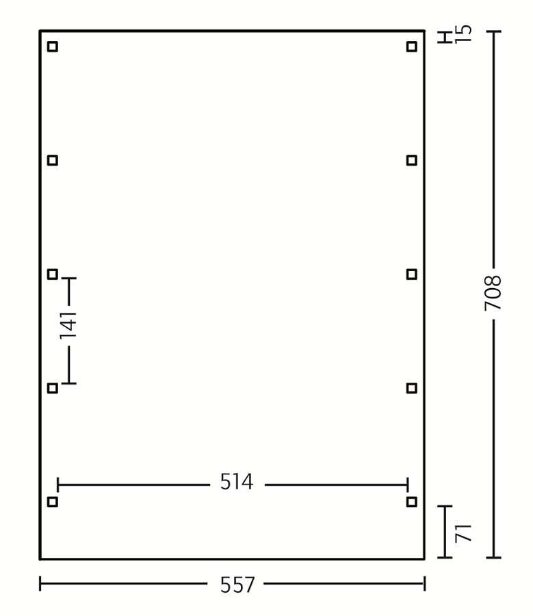 Carport Friesland 557 x 708 cm + Aluminiumdachplatten Carport Friesland 557 x 708 cm + Aluminiumdachplatten