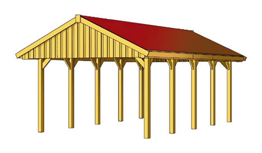 Carport Sauerland 430 x 750 cm mit Dachlattung Carport Sauerland 430 x 750 cm mit Dachlattung