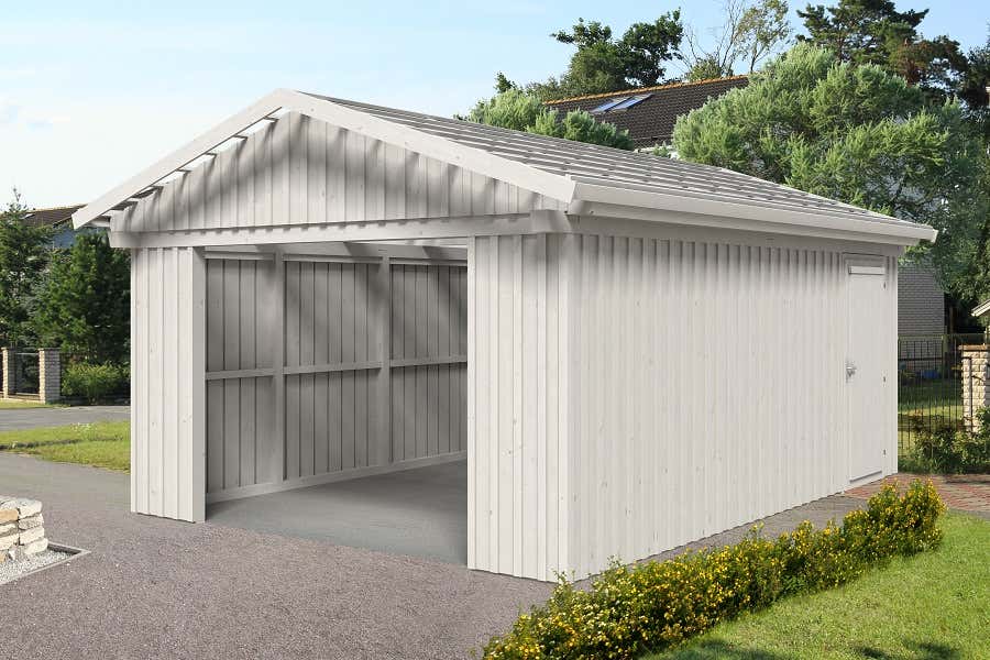 Holzgarage Falun 1 mit Dachlattung Holzgarage Falun 1 mit Dachlattung