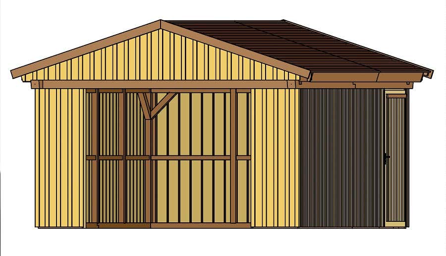 Holzgarage Falun 1 mit Dachlattung Holzgarage Falun 1 mit Dachlattung
