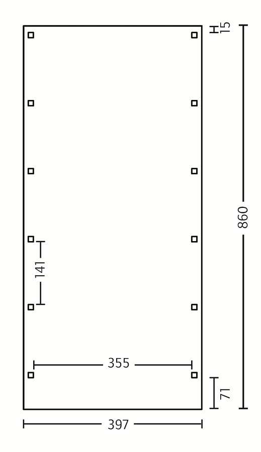 Carport Friesland 397 x 860 cm + Aluminiumdachplatten Carport Friesland 397 x 860 cm + Aluminiumdachplatten