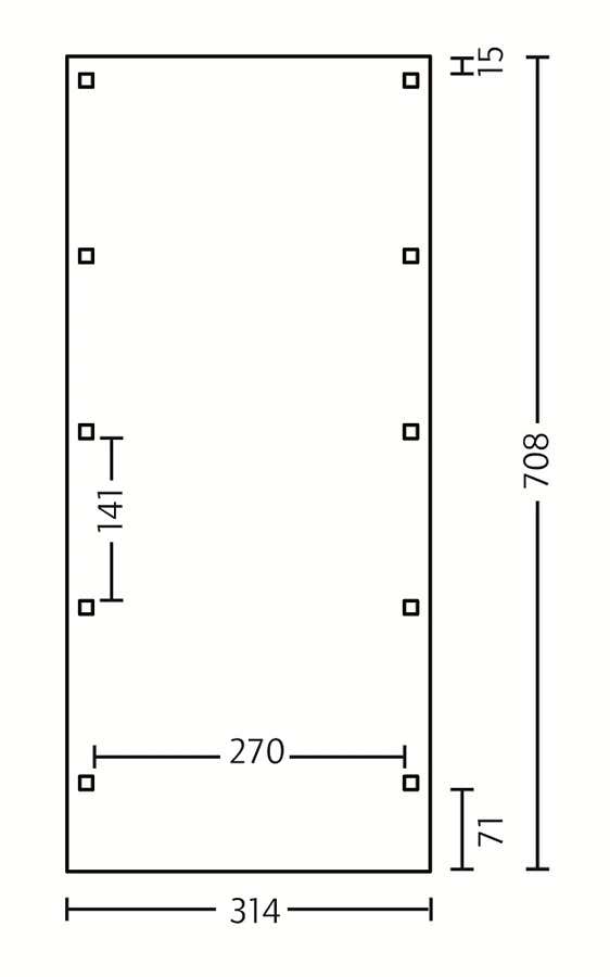 Carport Friesland 314 x 708 cm + EPDM-Folie Carport Friesland 314 x 708 cm + EPDM-Folie