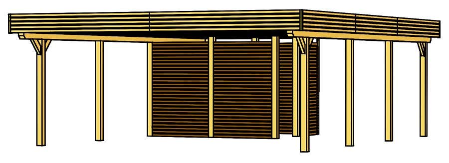 Carport Spessart 611 x 846 cm mit Abstellraum Carport Spessart 611 x 846 cm mit Abstellraum