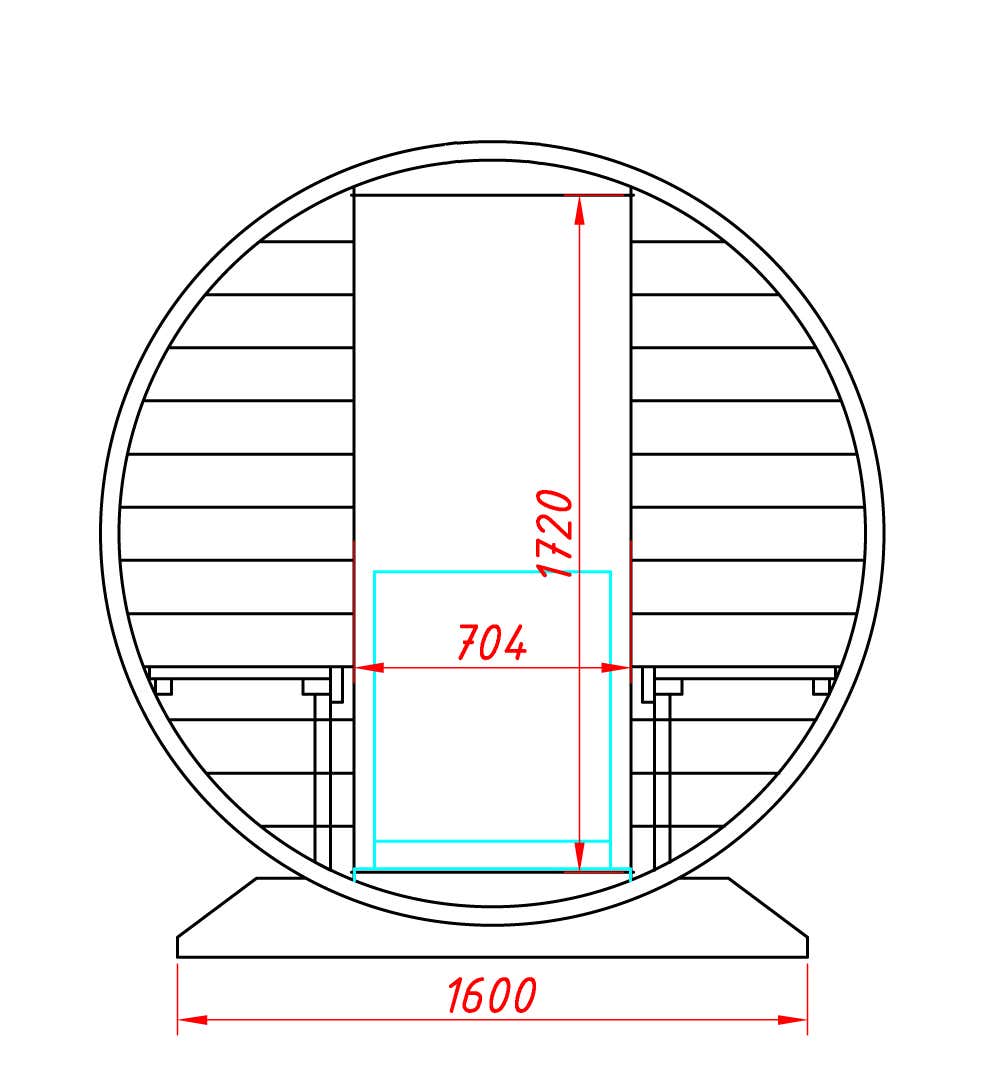 2-Raum Fass-Sauna Modell Max mit Harvia Elektro-Ofen 2-Raum Fass-Sauna Modell Max mit Harvia Elektro-Ofen
