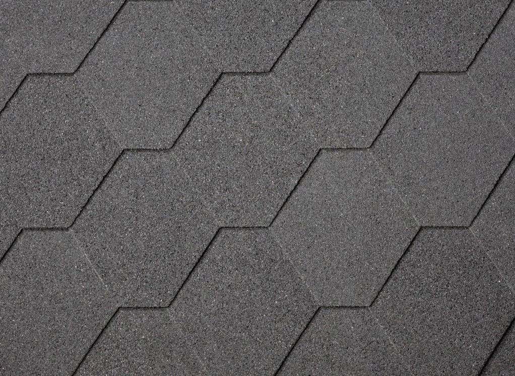 Premium Hexagonalschindeln schwarz 3m²