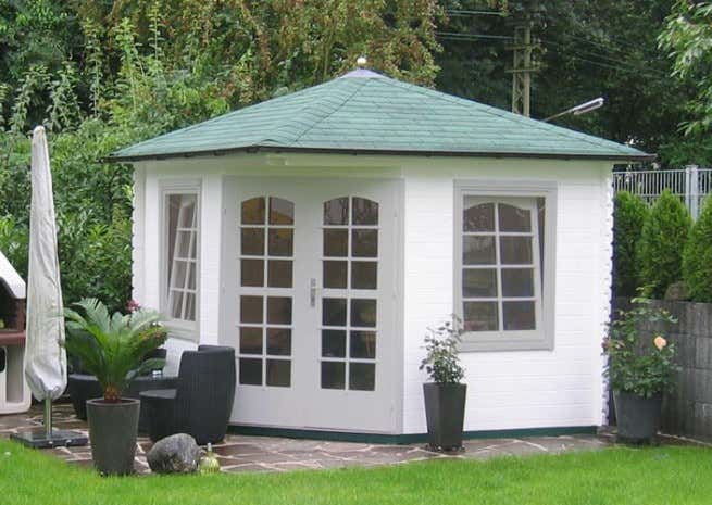 Kundenbild: 5-Eck Gartenhaus Modell Victoria-B