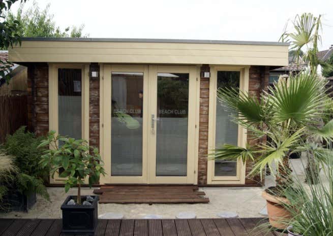 Kundenbild: Flachdach Gartenhaus Modell Madera 44-B ISO