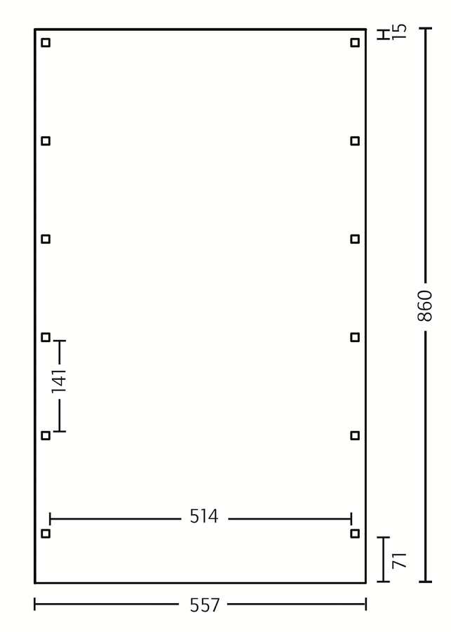 Carport Friesland 557 x 860 cm + EPDM-Folie Carport Friesland 557 x 860 cm + EPDM-Folie