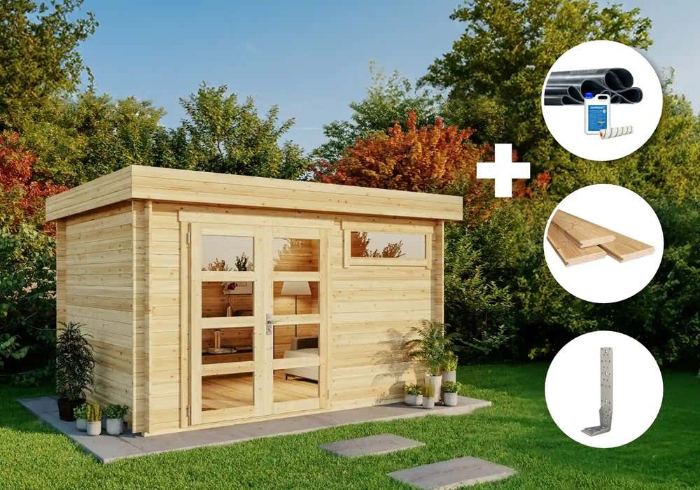 ECO Set – Gartenhaus Leandro-28 – imprägniert
