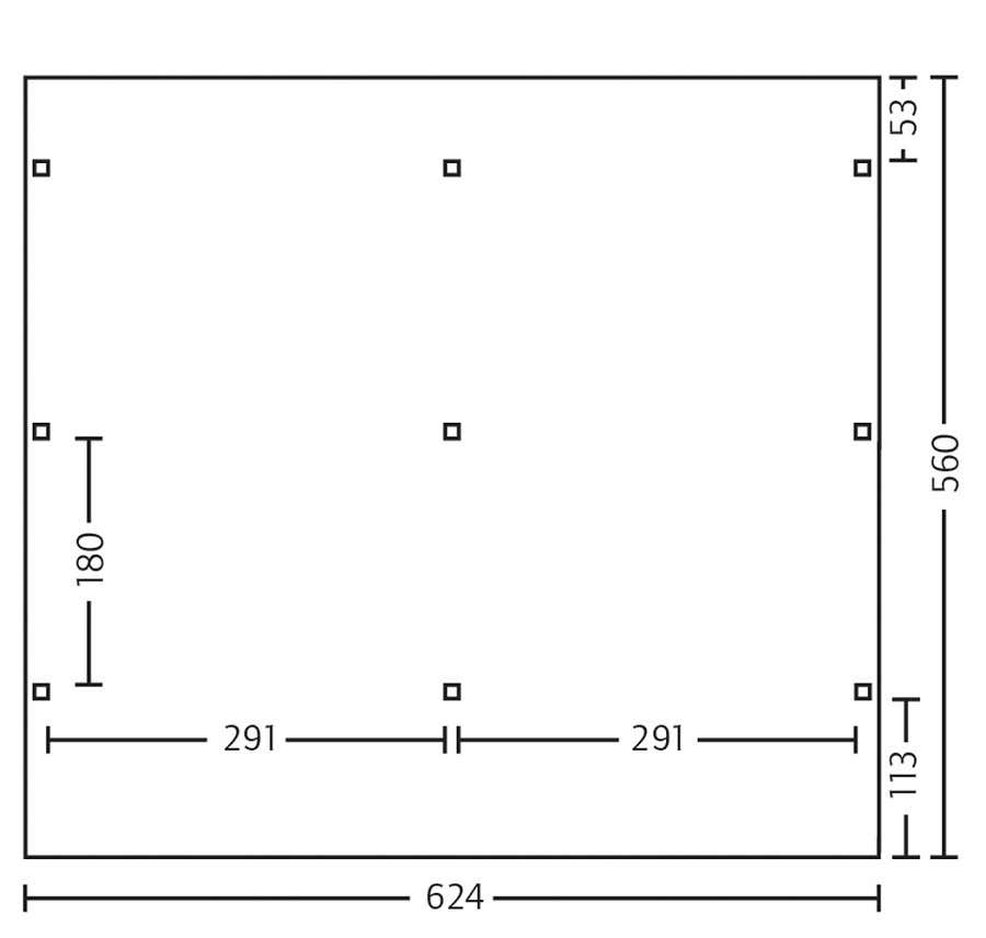 Doppelcarport Harz 624 x 560 cm Doppelcarport Harz 624 x 560 cm