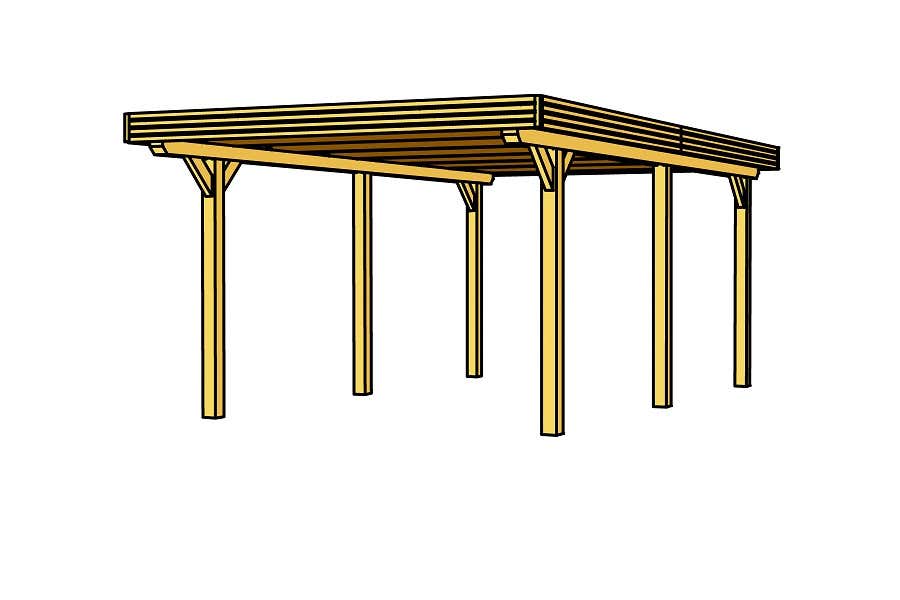 Carport Spessart 355 x 604 cm Carport Spessart 355 x 604 cm