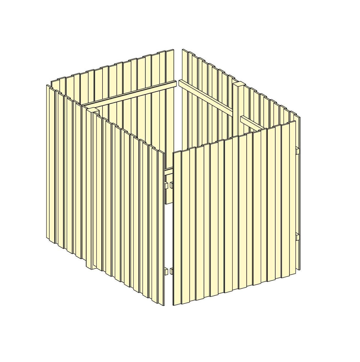 Geräteraum für Carport Tirol/Sardinien/Östersund Gr. 2 (Fichte/Kiefer)